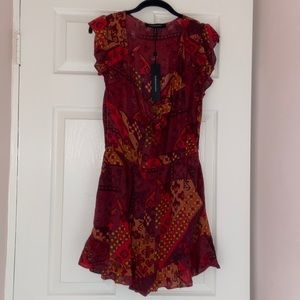 NEW BCBGMAXAZARIA Multi Color Pattern Romper